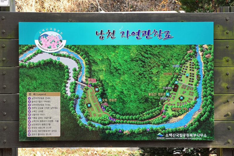 소백산국립공원 남천야영장 배치도 1