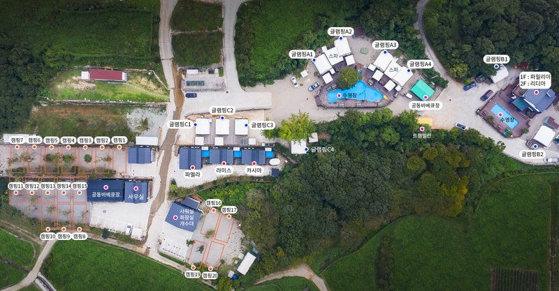 에이원 글램핑 관광농원 배치도 1