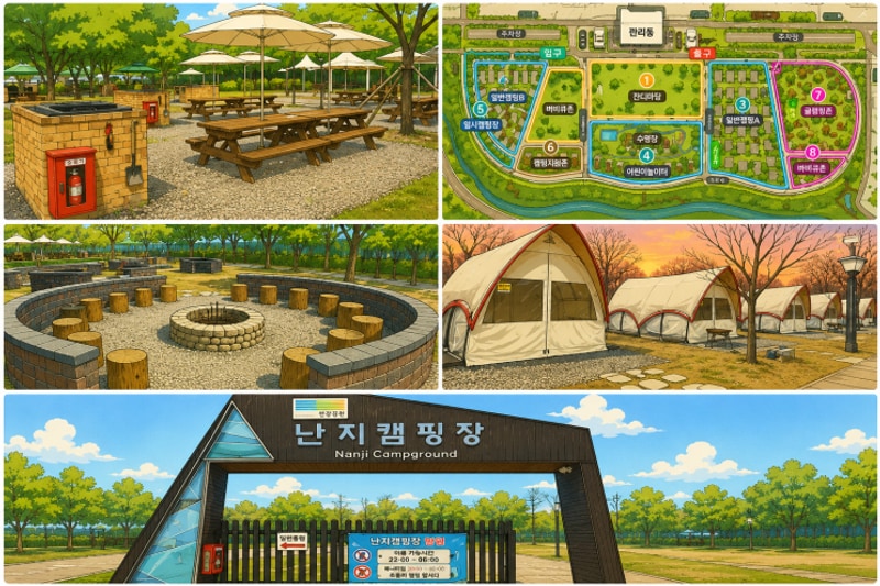 서울 난지도캠핑장 vs 당진 난지도 캠핑장 추천