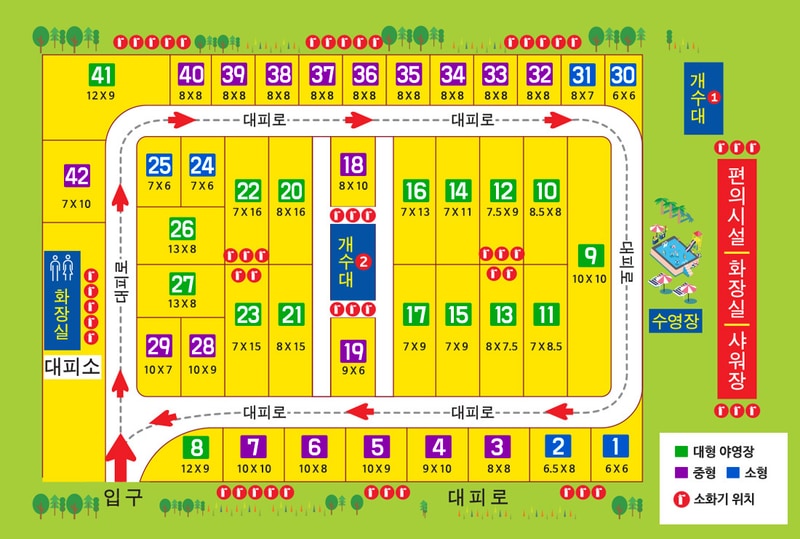 보경사힐링캠핑장 배치도 1