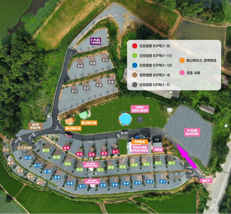 블루아일랜드 캠핑장 배치도 1