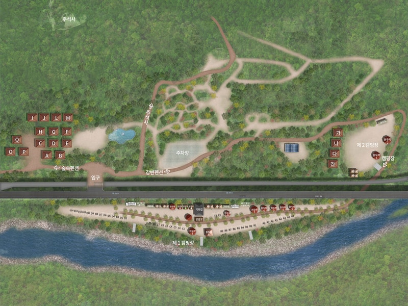 미산가족오토캠핑장 배치도 1