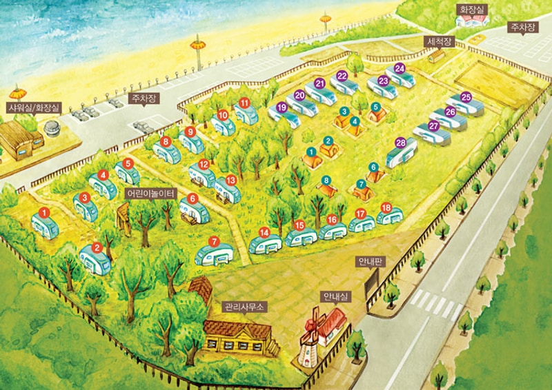 오류캠핑장 배치도 1