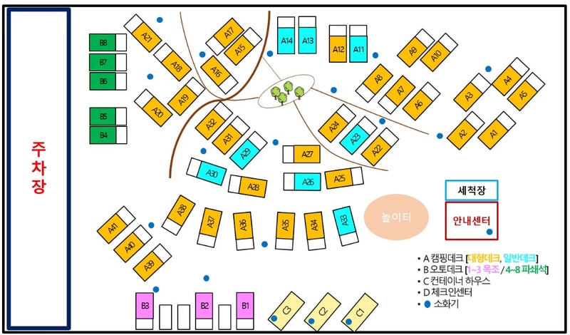 맹방 비치캠핑장 배치도 1