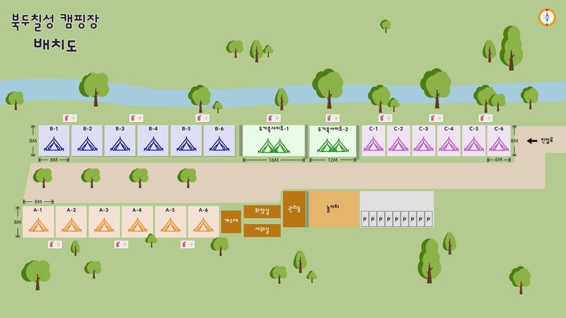 북두칠성캠핑장 배치도 1