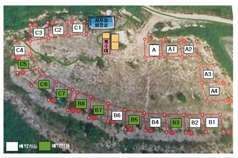 숲속의 관광농원 배치도 1