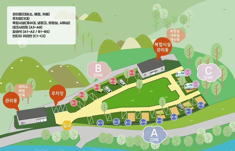 캠프 인더숲 배치도 1