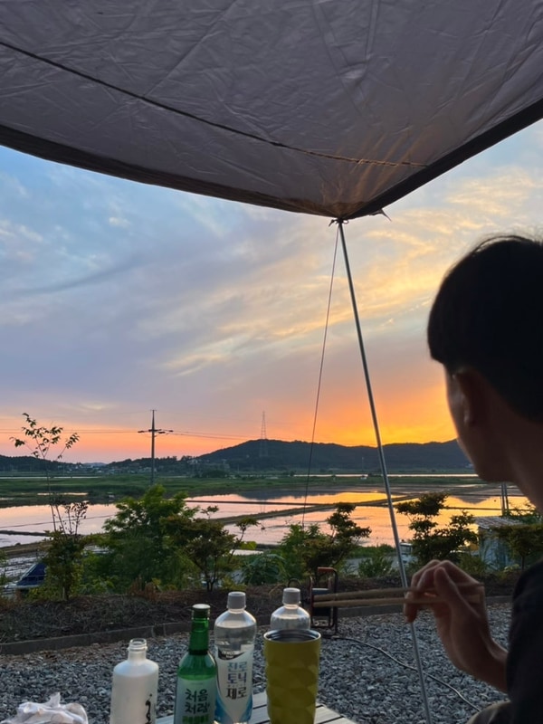 화성시 노을 예쁜 논뷰 캠핑장ㅣ화성 탄도호 캠핑장 C구역...