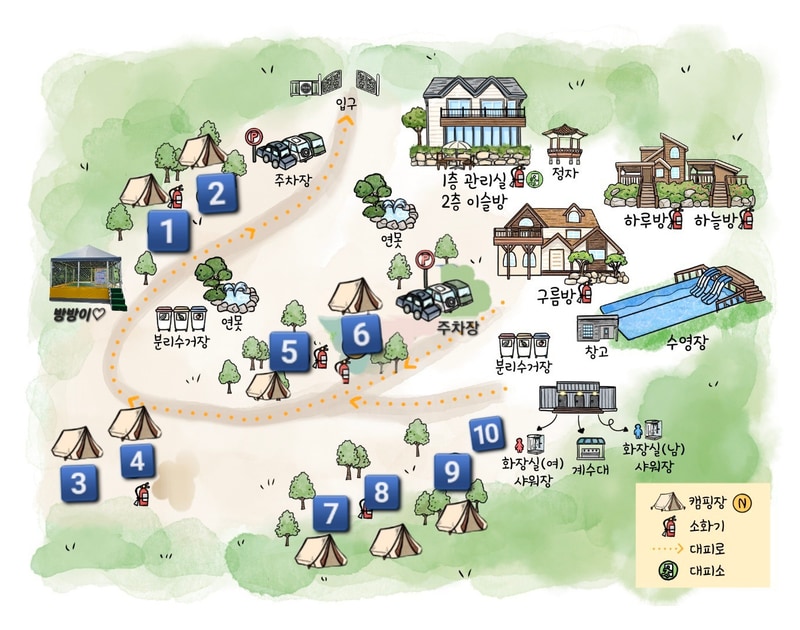 하늘하루자연관광농원 배치도 2