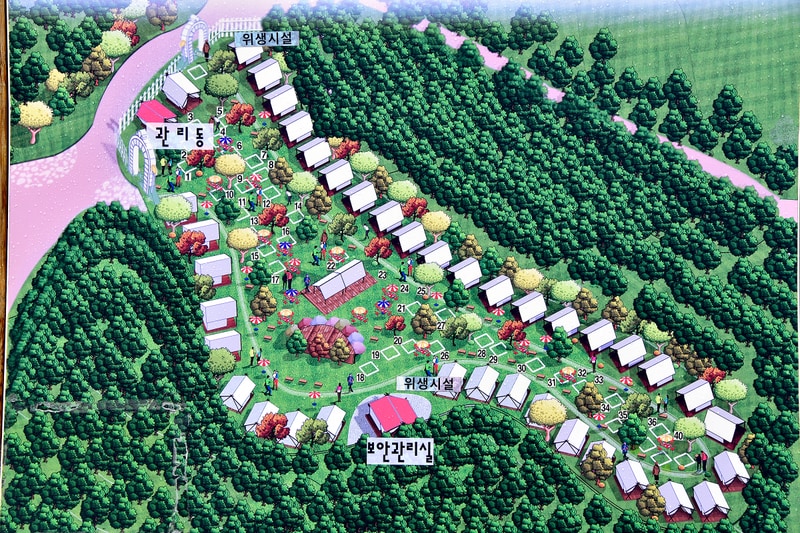 느랭이골 자연휴양림 일반야영장 배치도 1