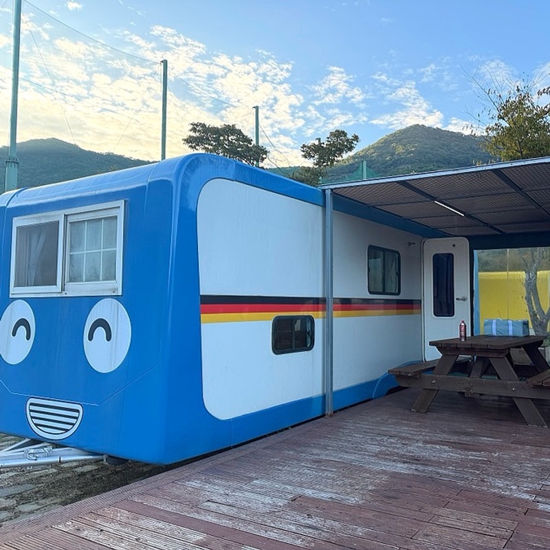 영광 캠핑아이 | 전남 카라반 가성비 캠핑장, 아이와 가기 좋아