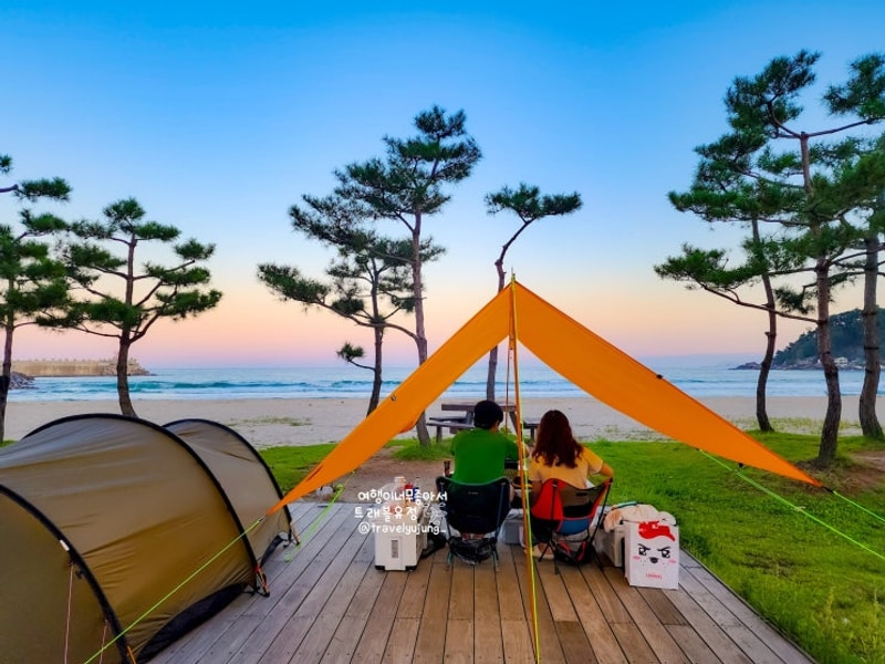 해변가 물놀이 하기 좋고 아이와 갈만한 바다 캠핑장 추천...