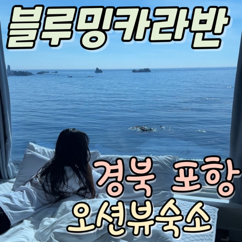 포항 오션뷰숙소 블루밍카라반 A14호 만족후기