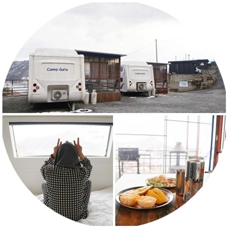 가평캠핑장 캠프게이트 청평 카라반 & 캠핑 개별화장실 굿!