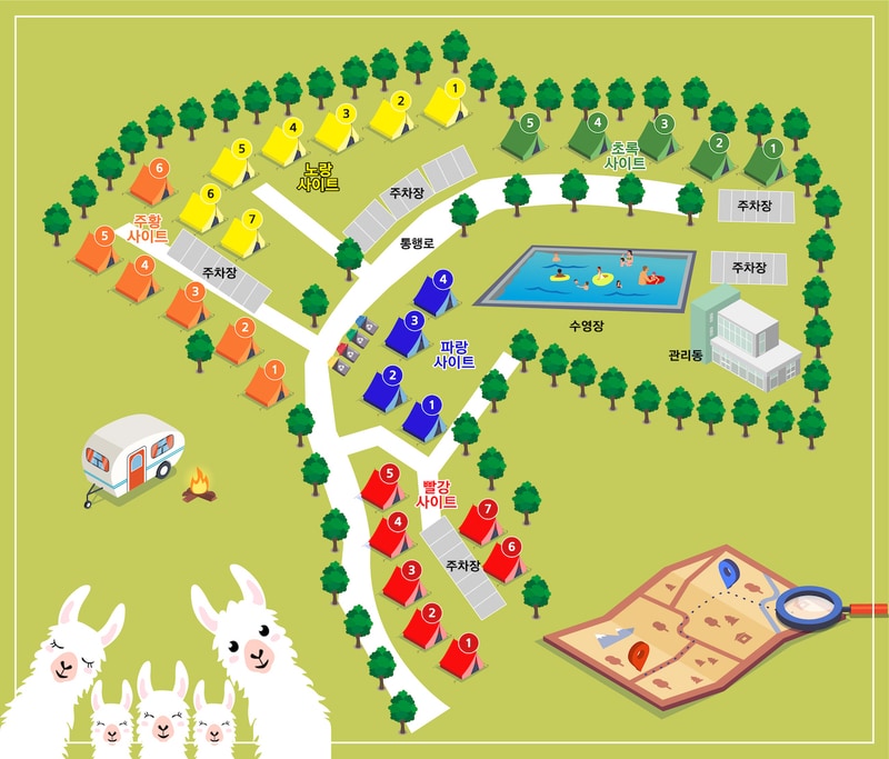 팜스프링 야영장 배치도 1