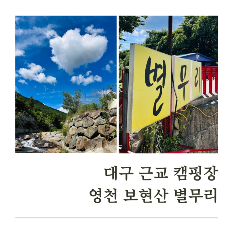 대구 근교 캠핑장 영천 보현산 별무리