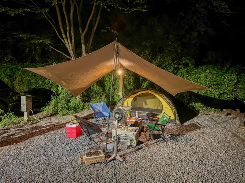 중랑캠핑숲을 품은 중랑가족캠핑장 바베큐 즐기기