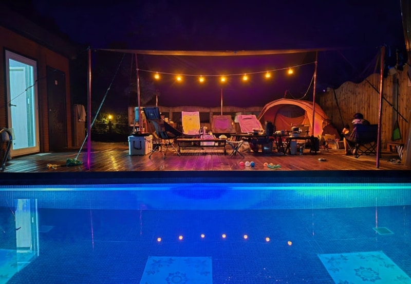 양평 단독 수영장 화장실이 있는 골든쌔들 캠핑장 예약 데크 5번