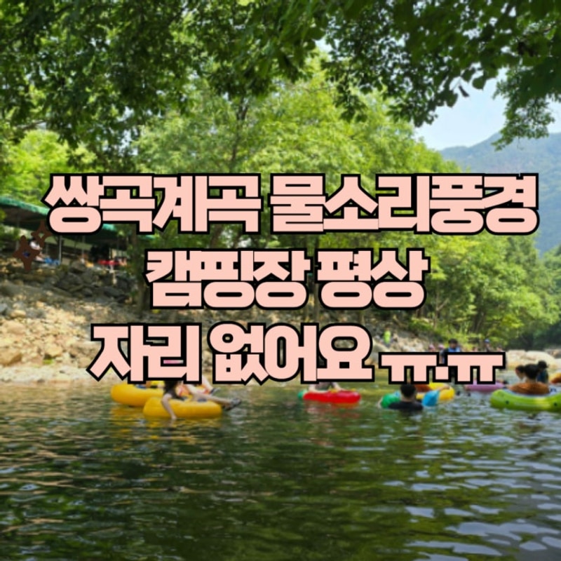 물소리풍경 캠핑장 평상 대여 후기 (청주 물놀이 추천 괴산...