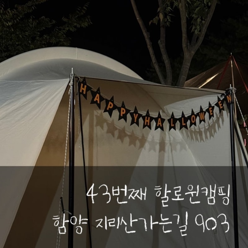 #43, 할로윈 캠핑에 진심인 함양 지리산가는길 903캠핑장