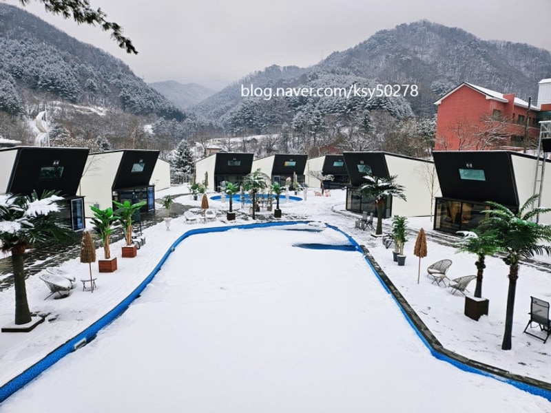 찜질방과 수영장이 있는 가평글램핑 해비치스테이 B4 후기!...