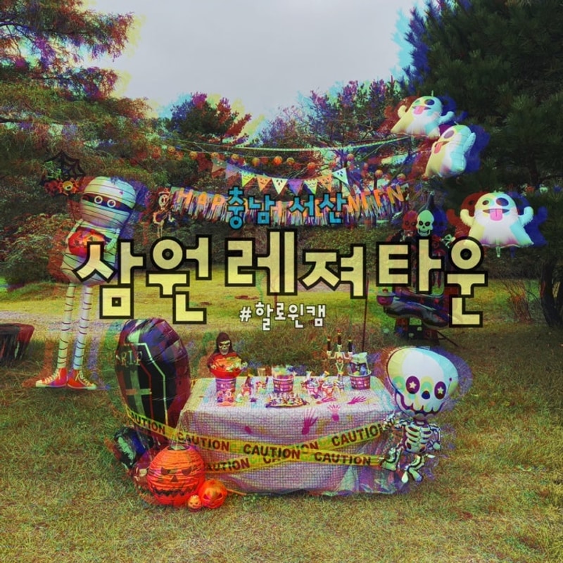 충남서산 캠핑장 떼캠 가능한 캠핑장 삼원레저타운 할로윈캠핑...