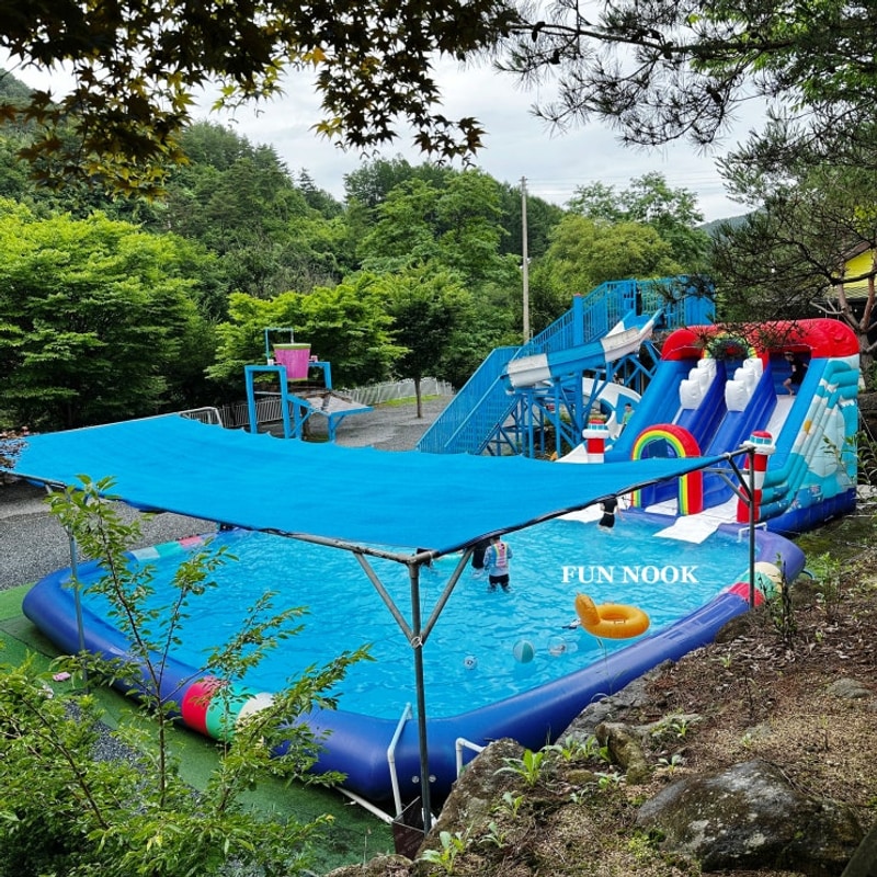 강원 영월 키즈캠핑 요기는캠핑장 계곡 깊이 물놀이 명당