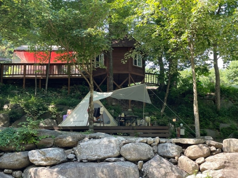 캠핑)캠핑애미에서 빌린 장비로 에뜨유명산캠핑장