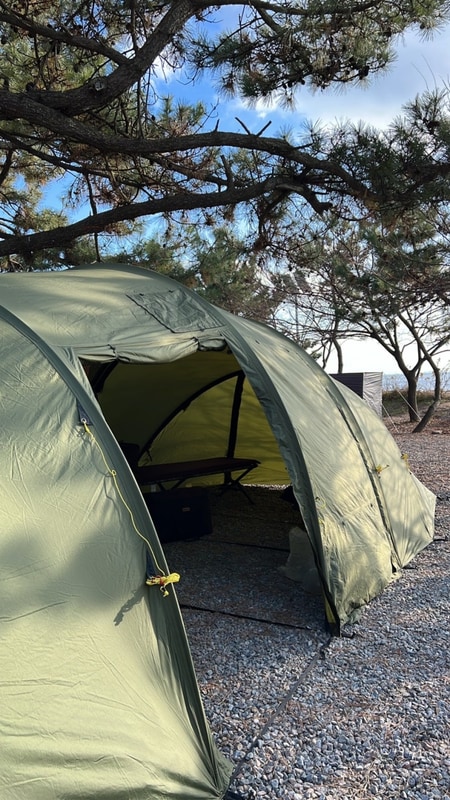 13년지기 친구들과 겨울캠핑 겸 망년회 안산 대부도 비치캠핑장