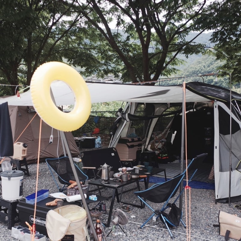 경남 밀양유원지오토캠핑장 / 계곡, 물놀이 26번째 캠핑♥