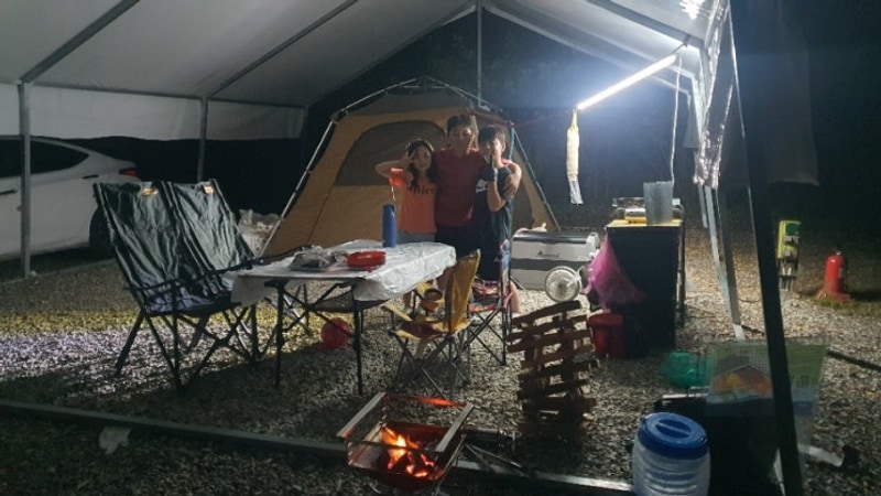 [아이들과 갈만한 가평캠핑]... 글램핑장 - 잣향기푸른숲캠핑장