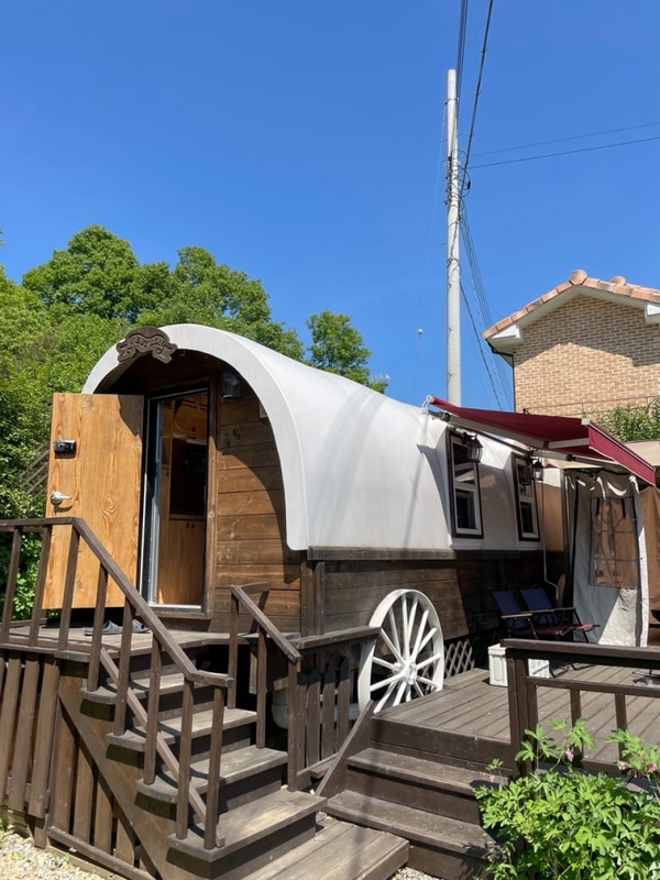 홍천 숙소 리버카라반글램핑 웨스턴하모니 카라반 내돈내산 후기