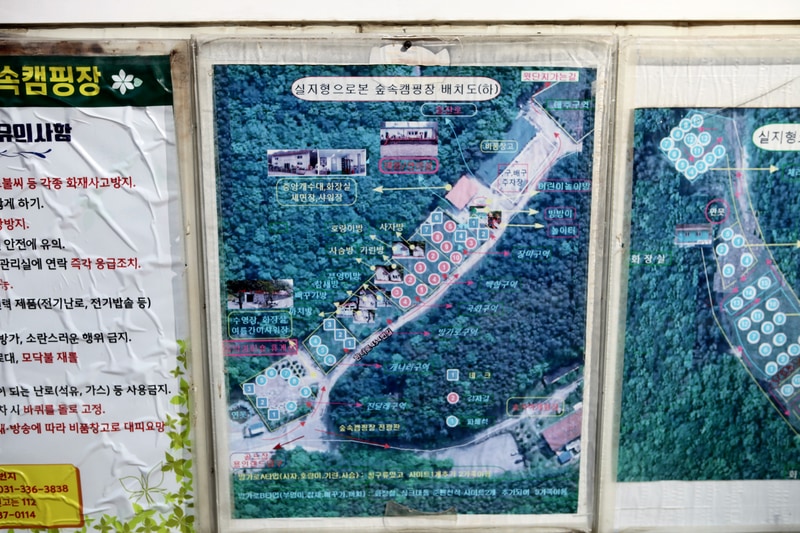 용인랜드 숲속캠핑장 배치도 1