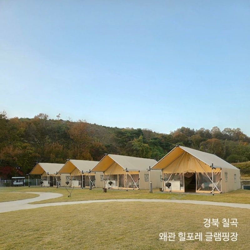 11월 가을 여행지 추천 경북 칠곡 왜관 힐포레 글램핑장 연박...