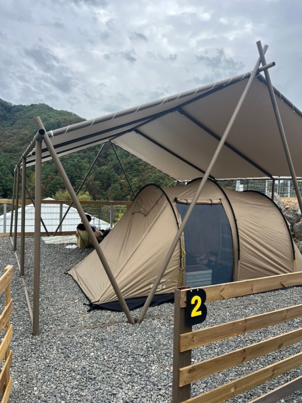 [경기도 애견동반 캠핑장] 연천 아미힐 타프존 @B2사이트