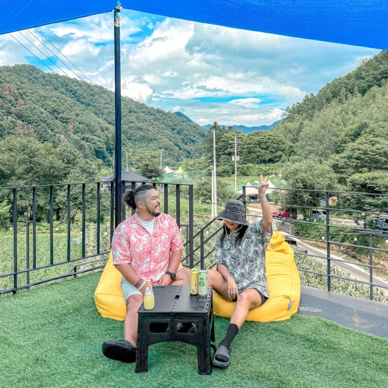 서울근교 글램핑 추천 강촌 브루조아 춘천 계곡 펜션