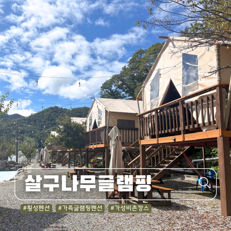 횡성 촌캉스 글램핑 가성비펜션 살구나무글램핑