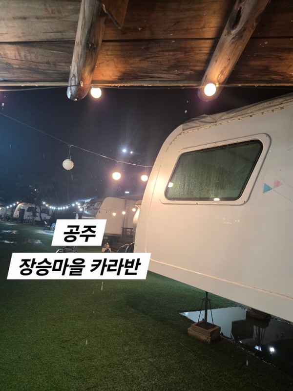 충남 공주 유아와 갈만한 곳 장승마을 카라반 조식도 가능...