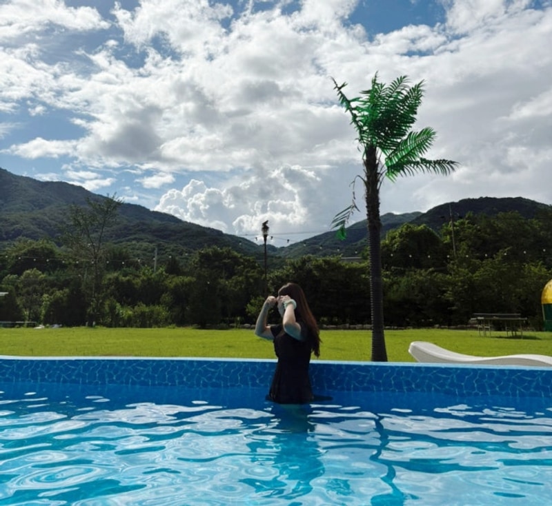 포천글램핑 수영장 넓은 메이플 글램핑 1호점 후기