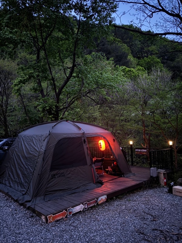 홍천 검산별빛캠핑장 에서 이자카야 컨셉캠핑~!