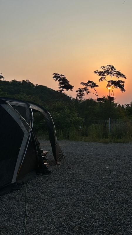 수도권 근교 파주 자유로캠핑장 노을뷰 명당, 대남방송 후기