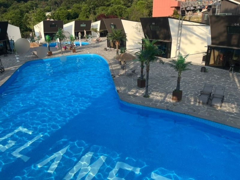 내돈내산 수영장 있는 가평 글램스테이 글램핑 카라반 펜션...