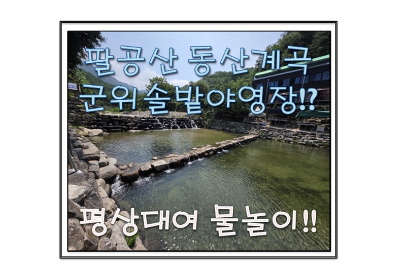 대구근교 계곡식당 군위 솔밭야영장 놀고왔어요