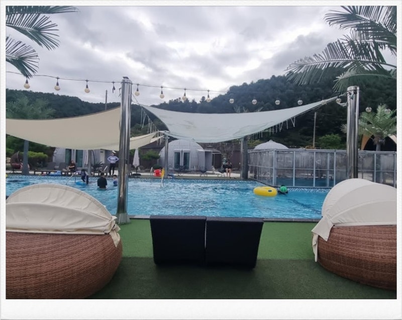 꽃밭근처 3사단 신병교육대와 가까운 글램핑장/ 이루다글램핑