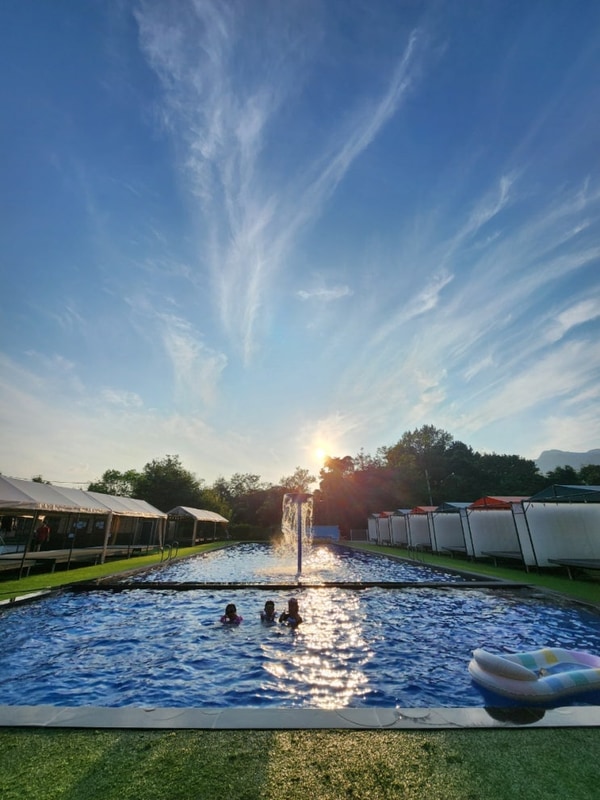 서울 근교 수영장 캠핑장 포천 라온글램핑 오토캠핑장 성인...