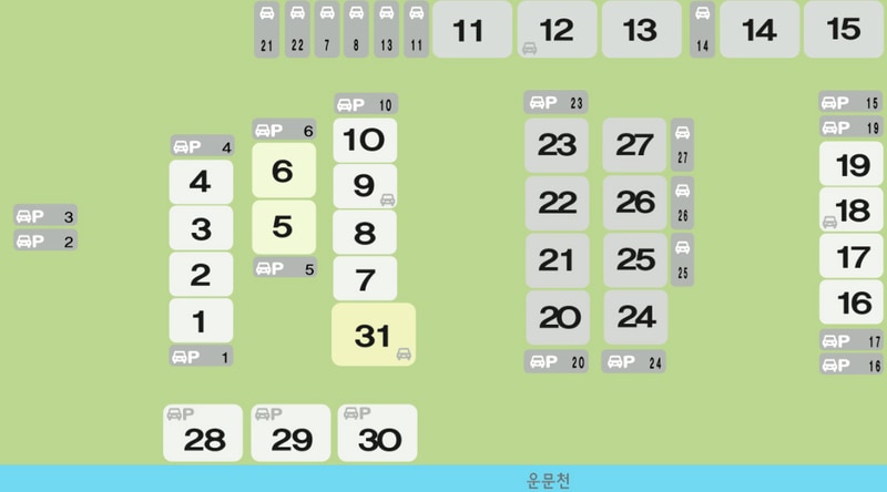 청도 사계절 캠핑장 배치도 1