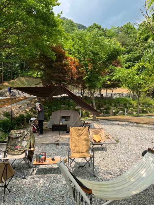 전북 진안국제캠핑장 수영장과 계곡이 있는 캠핑장 D구역 캠핑...