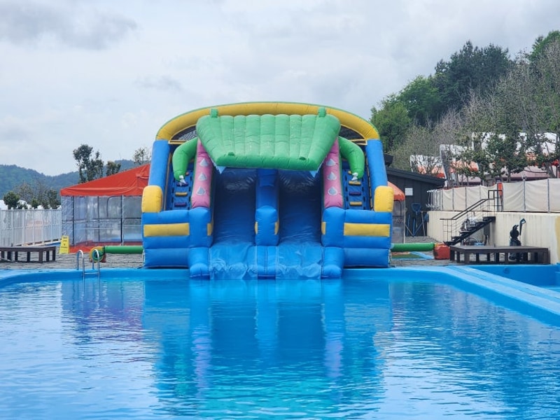 경남 고성 캠핑장 추천｜옥수온천캠핑랜드, 수영장·찜질...