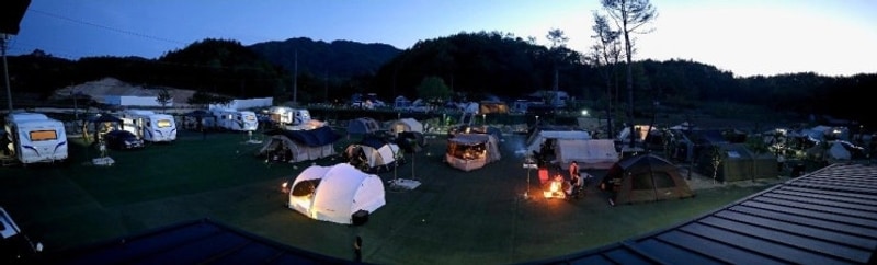 고성캠핑장 고성라벤더캠핑장,  텃밭 채소로 즐긴 건강한 가족...