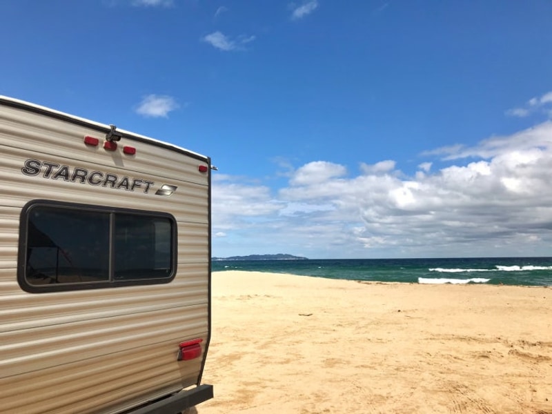 경북 영덕 대진해수욕장 캠핑